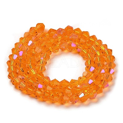 Transparent Electroplate Glass Beads Strands LS-EGLA-A039-T3mm-L23-1