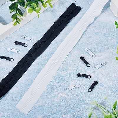 2 Bags 2 Colors Nylon Closed-end Zipper DIY-TA0014-72B-1