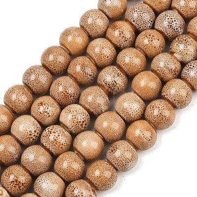 Handmade Fancy Antique Glazed Porcelain Ceramic Round Beads Strands X-PORC-L019-13mm-06-1