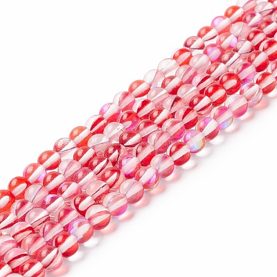 Synthetic Moonstone Beads Strands G-E573-02A-13-1