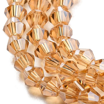 Transparent Electroplate Glass Beads Strands EGLA-A039-T3mm-A18-1