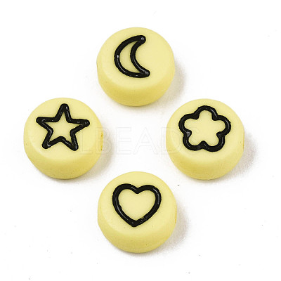 Opaque Acrylic Beads MACR-N008-33F-1