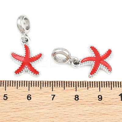 Alloy Enamel European Dangle Charms AL-CBAC2D3-02P-01-1