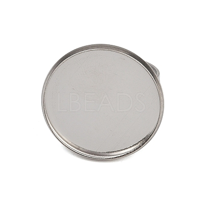 304 Stainless Steel Cuff Ring Components STAS-D372-06P-08-1