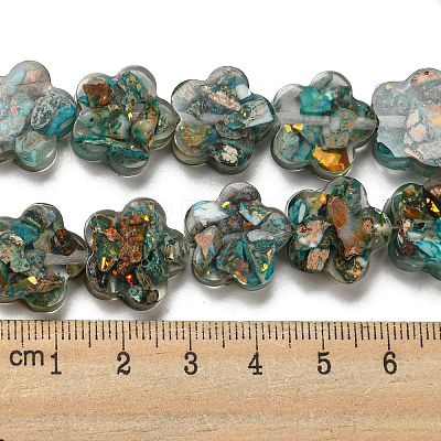 Dyed Natural Imperial Jasper with Resin Beads Strands G-G083-G01-01-1
