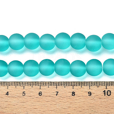 Baking Paint Transparent Glass Bead Strands X-GLAA-S031-10mm-18-1