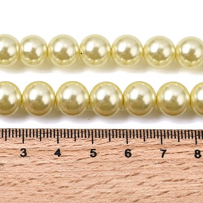 Eco-Friendly Dyed Glass Pearl Round Beads Strands HY-A002-10mm-RB012-1