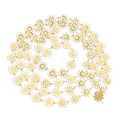 Ion Plating(IP) 304 Stainless Steel Sunflower Link Chains STAS-N092-03LG-1