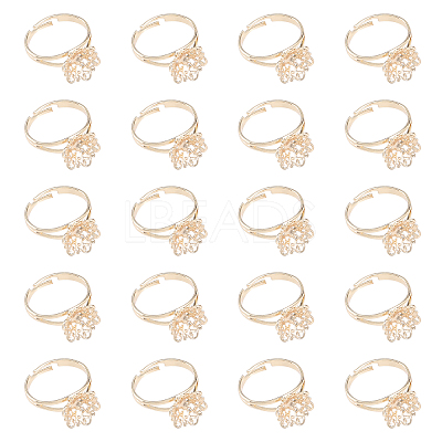 20Pcs Adjustable Brass Finger Ring Findings DIY-CA0005-62-1