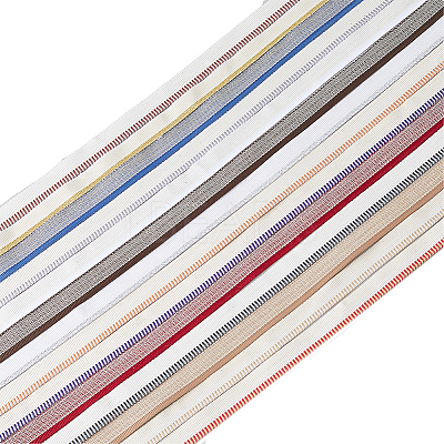 14Pcs 14 Styles Polycotton & Polyester Ribbon OCOR-FH0001-35A-1