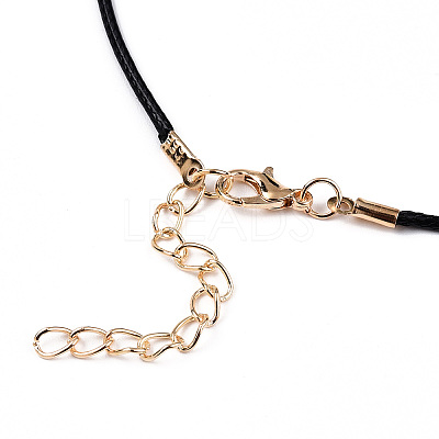 Waxed Cotton Cord Necklace Making MAK-YWC0001-01KC-01-1