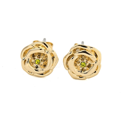 Brass Micro Pave Cubic Zirconia Ear Studs EJEW-P283-01G-08-1