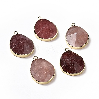 Natural Strawberry QuartzPendants G-I207-14K-G-1
