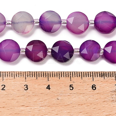Natural Banded Agate Beads Strands G-C116-A180-01A-1