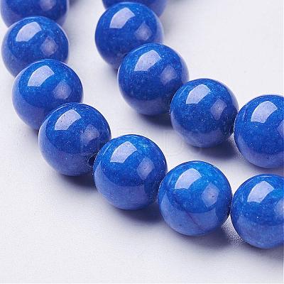 Natural Mashan Jade Round Beads Strands G-D263-8mm-XS08-1