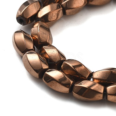 Electroplated Synthetic Magnetic Hematite Beads Strands G-P545-G01-02D-1