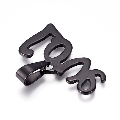 2Pcs 304 Stainless Steel Pendants STAS-FS0001-10B-1