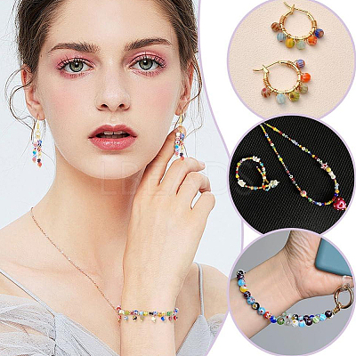 2 Strands Handmade Millefiori Glass Round Bead Strands K-HY0001-05-1