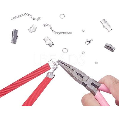 304 Stainless Steel Ribbon Crimp Ends STAS-UN0001-97A-1
