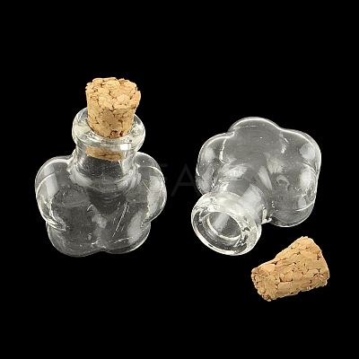 Flower Glass Bottle for Bead Containers X1-AJEW-R045-04-1