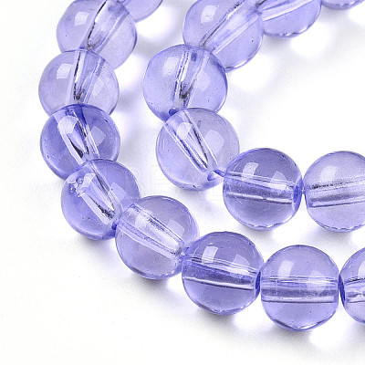 Baking Paint Transparent Glass Beads X1-DGLA-N006-8mm-06-1