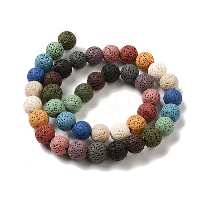 Natural Lava Rock Bead Strands G-L435-03-8mm-1