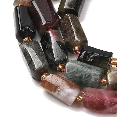 Natural Multicolor Tourmaline Beads Strands G-D110-H02-01-1
