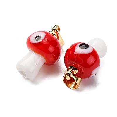 Handmade Lampwork Pendants LAMP-S069-06G-06-1