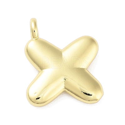 Rack Plating Brass Balloon Letter Pendants KK-C050-01G-X-1