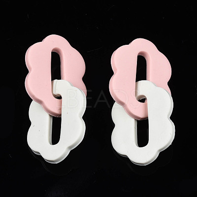 Handmade Polymer Clay Linking Rings CLAY-N010-032-03-1
