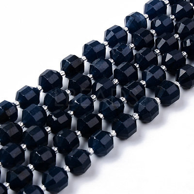 Dyed Natural Sapphire Beads Strands G-R482-01-10mm-1