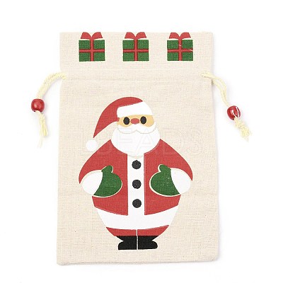 Christmas Theme Cotton Fabric Cloth Bag LS-ABAG-H104-A04-1