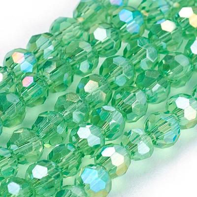Electroplate Glass Beads Strands EGLA-D021-33-1