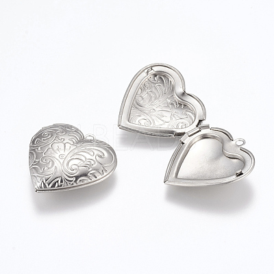 Tarnish Resistant 316 Stainless Steel Locket Pendants X-STAS-G146-14P-1