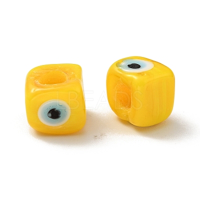 Handmade Evil Eye Lampwork European Beads X-LAMP-G143-06-1