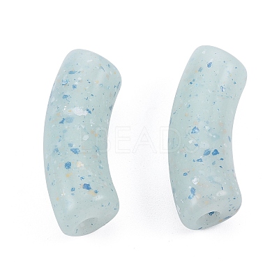 Marbled Stone Style Opaque Acrylic Beads OACR-G009-04B-02-1