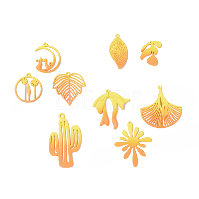 Spray Painted Alloy Charms PALLOY-P291-19M-01-1