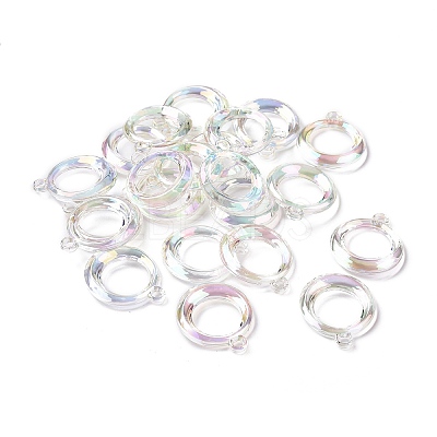 UV Plating Rainbow Iridescent Acrylic Pendants PACR-H001-08-1