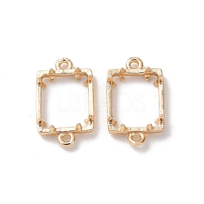 Rectangle Brass Connector Cabochon Settings KK-NH0007-04KCG-1