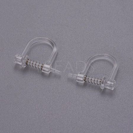 Plastic Clip-on Earring Findings KK-F785-05P-1