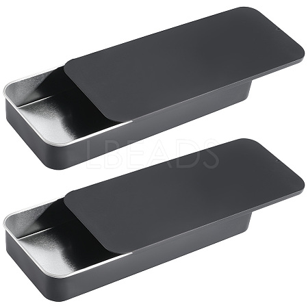 2Pcs Slide Top Tinplate Trinket Storage Boxes CON-SP0001-22A-02-1