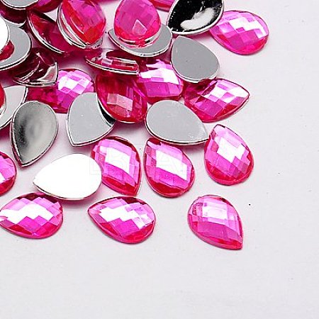 Imitation Taiwan Acrylic Rhinestone Cabochons GACR-A022-13x18mm-02-1