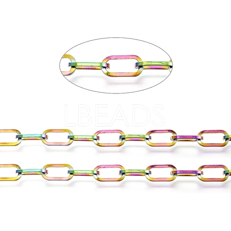 Ion Plating(IP) 304 Stainless Steel Paperclip Chains CHS-D030-01M-1