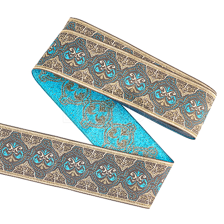 Ethnic Style Embroidery Polyester Ribbons OCOR-WH0077-32-1