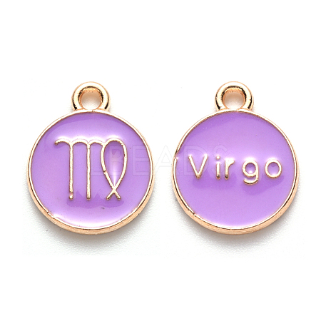 Alloy Enamel Pendants X-ENAM-S124-01B-01B-1