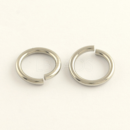 Tarnish Resistant 304 Stainless Steel Open Jump Rings X-STAS-R065-40-1