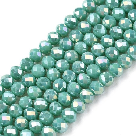 Electroplate Glass Beads Strands EGLA-A044-P3mm-B31-1