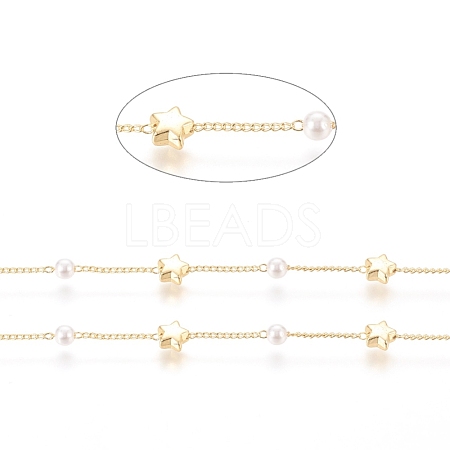 Brass Handmade Beaded Chain CHC-G011-16G-1