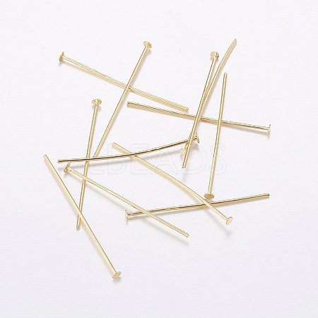 Brass Flat Head Pins X-KK-F714-06G-A-1