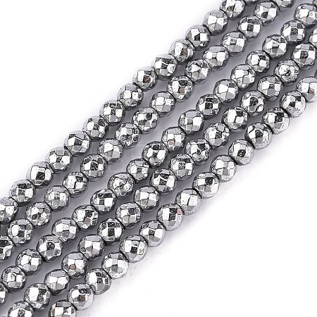 Non-Magnetic Synthetic Hematite Beads Strands X-G-G093-3mm-1